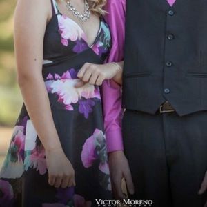 Black and floral dress